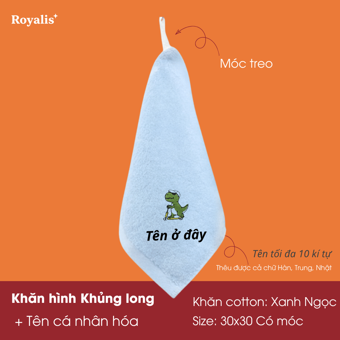 Khăn Động Vật + Tên