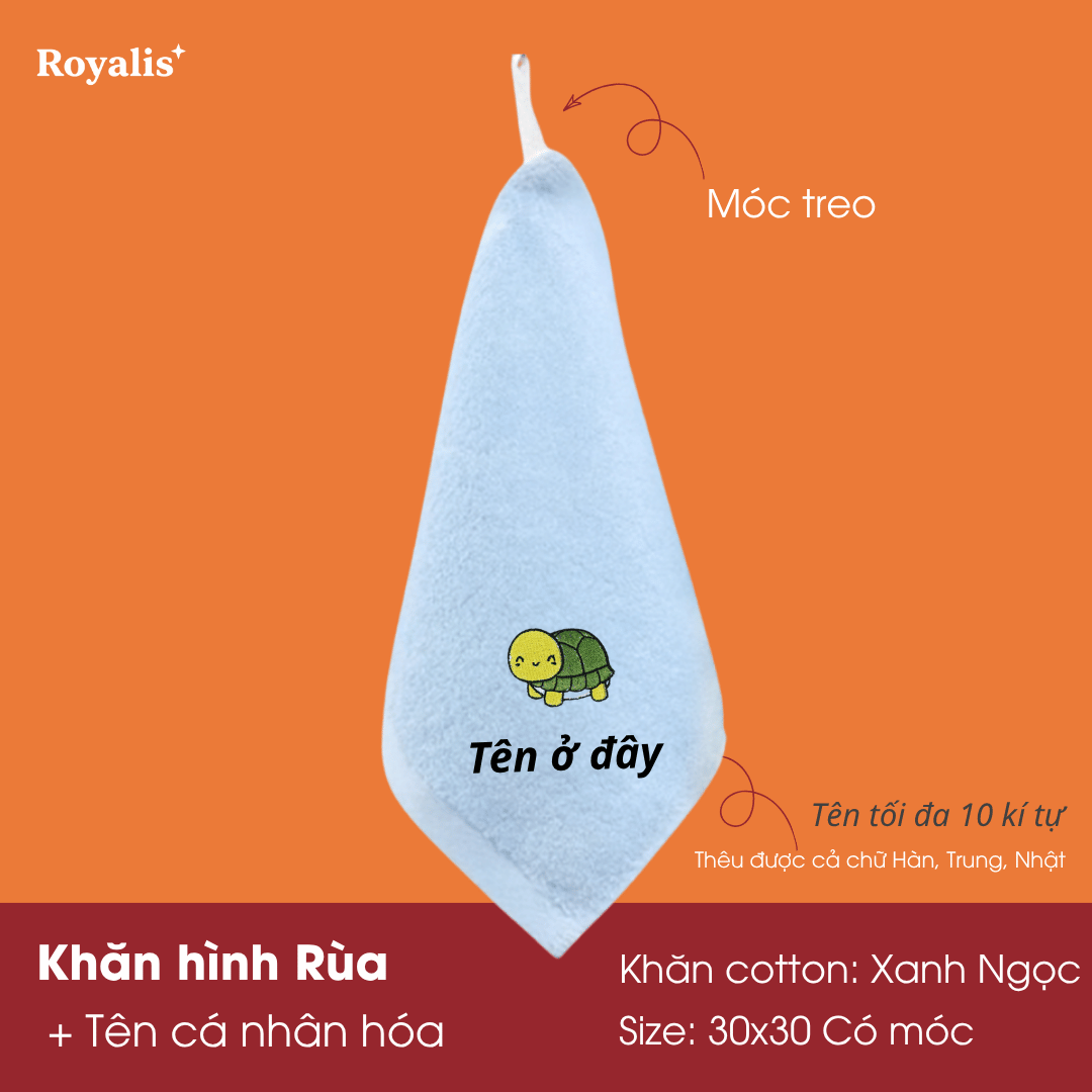 Khăn Động Vật + Tên