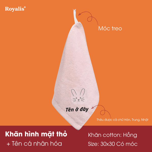 Khăn Động Vật + Tên