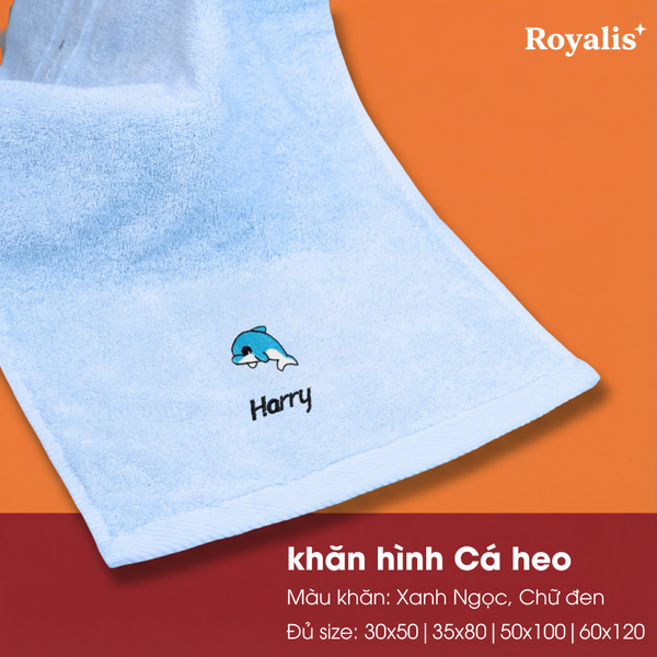 Khăn hình cá heo