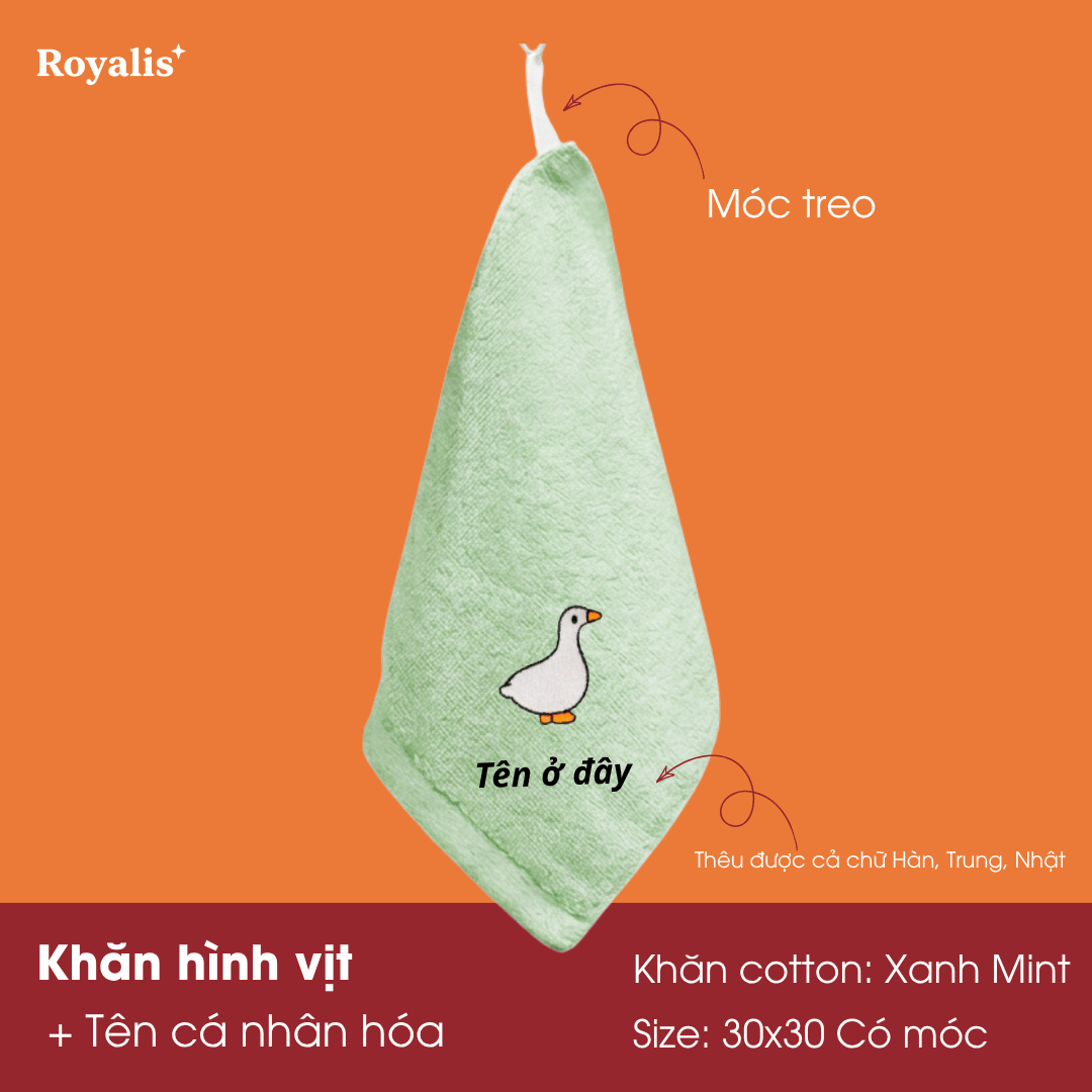 Khăn Động Vật + Tên