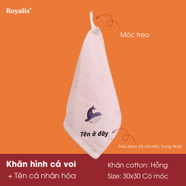 Khăn Động Vật + Tên