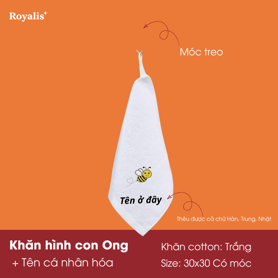 Khăn Động Vật + Tên