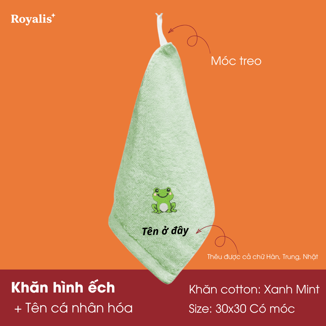 Khăn Động Vật + Tên