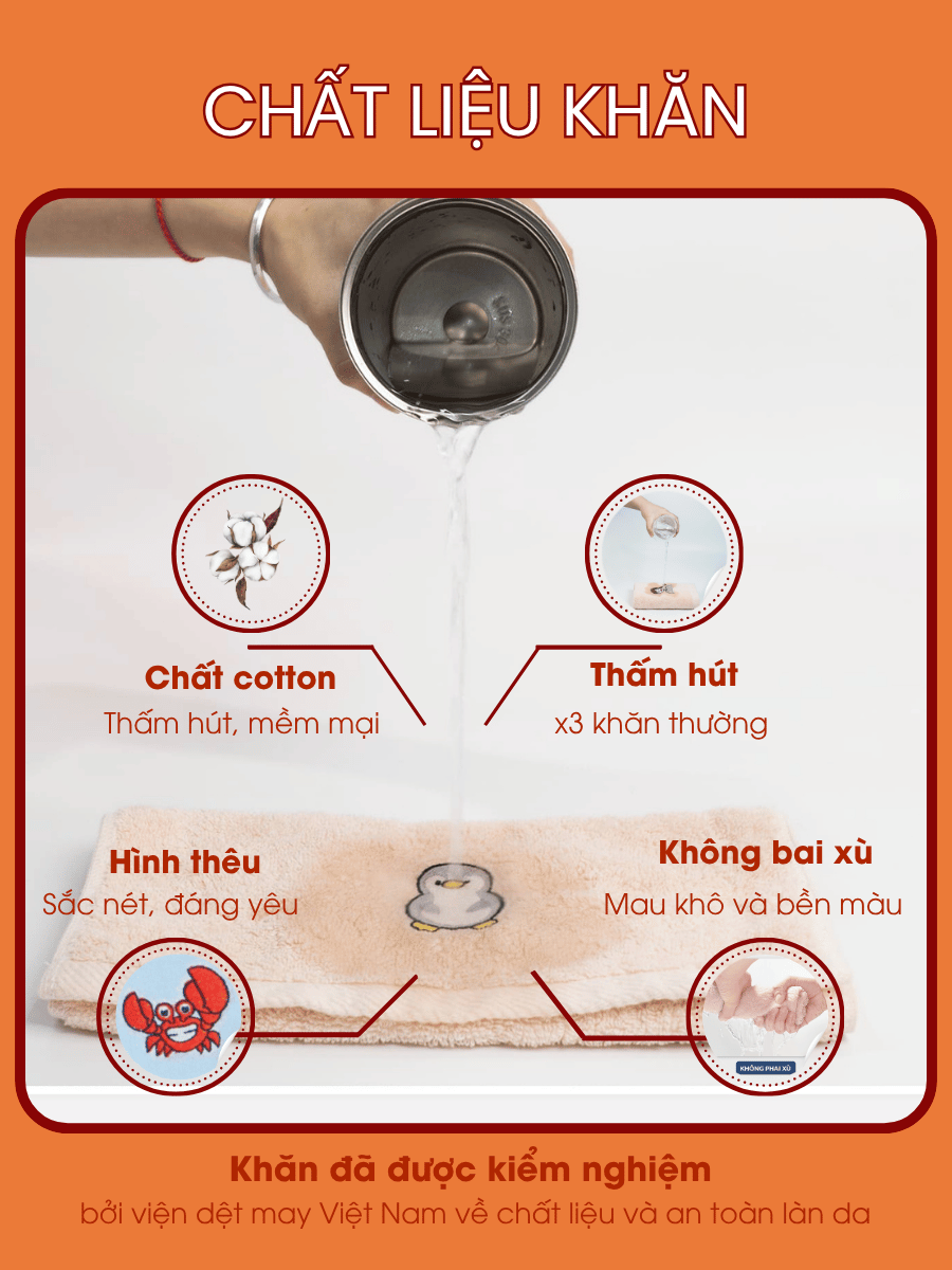 Khăn Động Vật + Tên