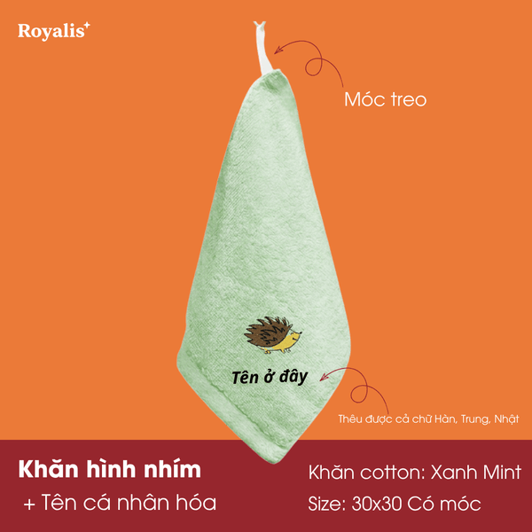 Khăn Động Vật + Tên