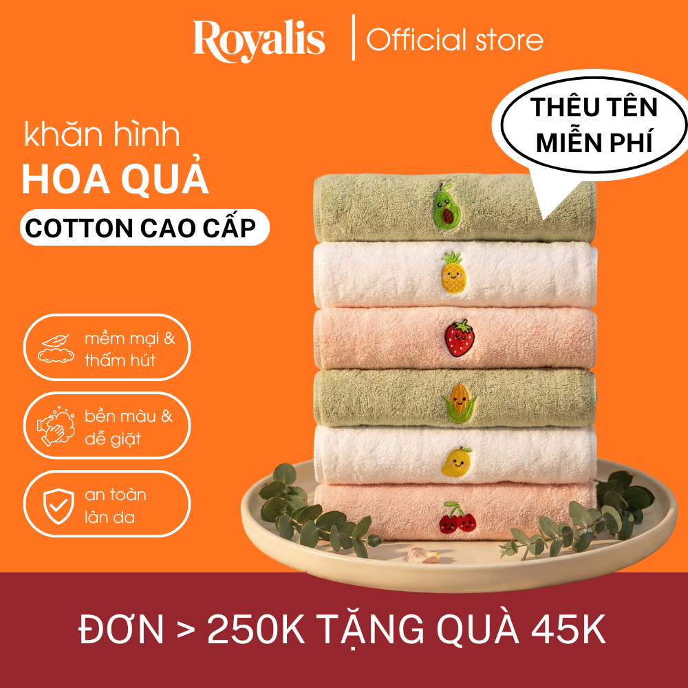 Khăn hoa quả + Tên