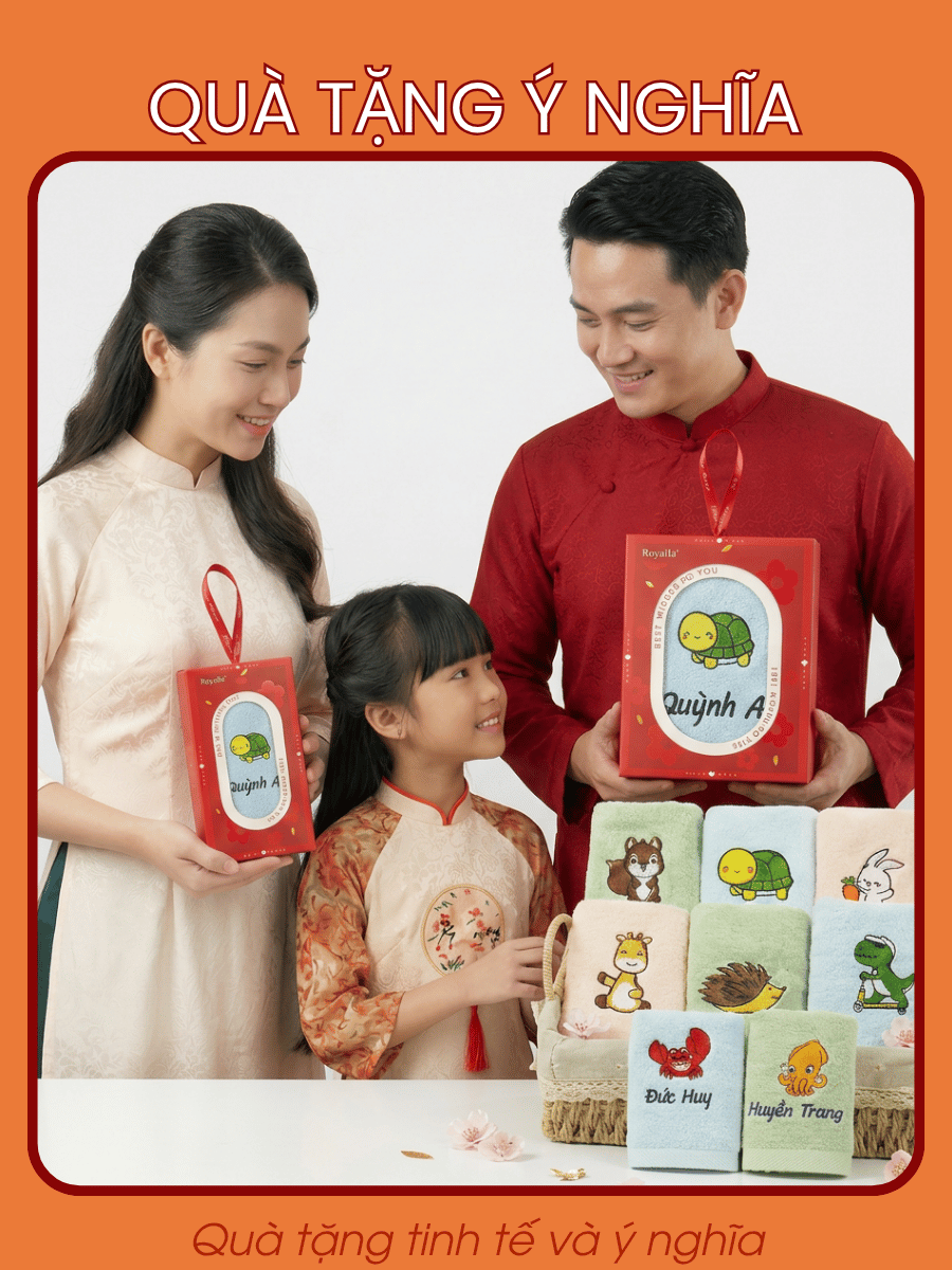 Khăn Động Vật + Tên