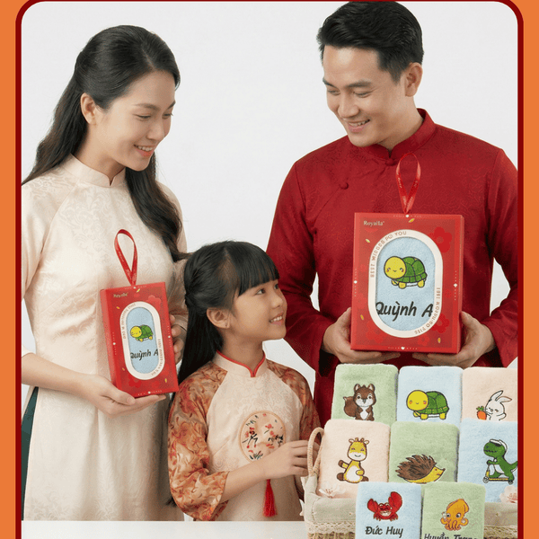 Khăn Động Vật + Tên