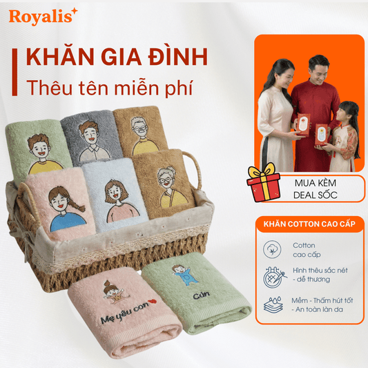Khăn gia đình + Tên