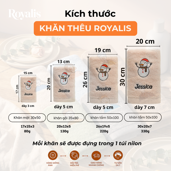 Khăn gia đình + Tên