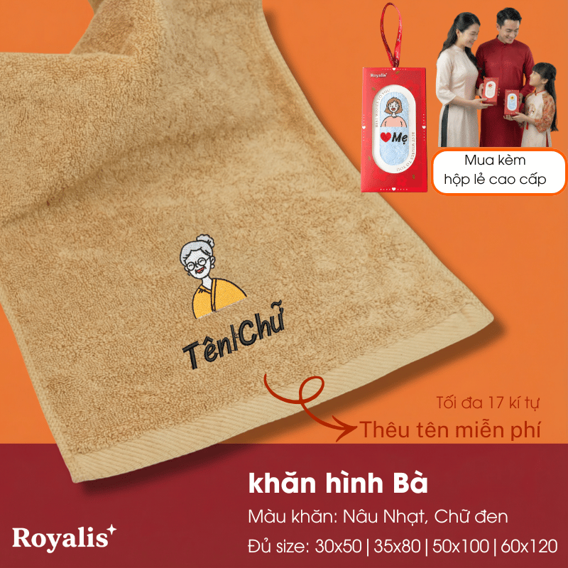 Khăn gia đình + Tên
